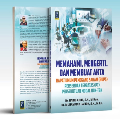 Jual Buku MEMAHAMI, MENGERTI, DAN MEMBUAT AKTA RAPAT UMUM PEMEGANG SAHAM (RUPS) PERSEROAN TERBATAS (PT) PERSEKUTUAN MODAL NON-TBK.